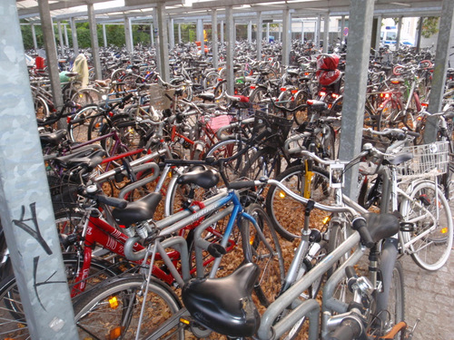The Berlin Commuter's bike depot cage.
